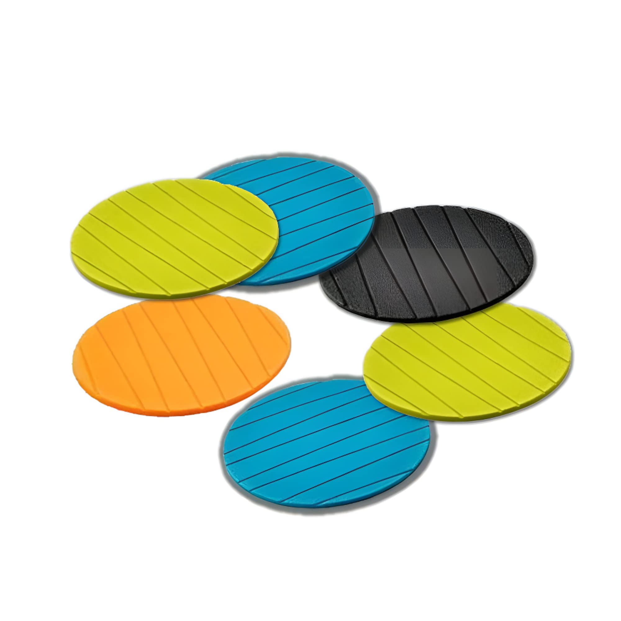 Oblivion Kitchen & Dinner - 6 pcs Useful Round Shape Plain Silicone Cup Mat Coaster Drinking Tea Coffee Mug Wine Mat for Home