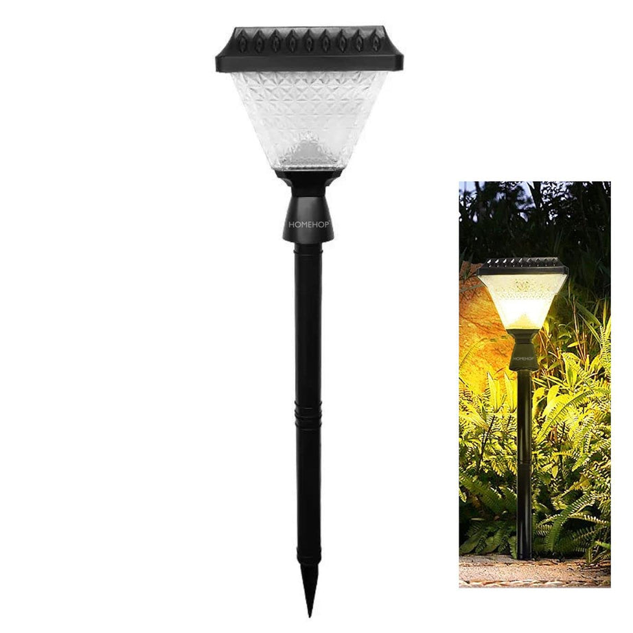 Homehop Garden Solar Light 10 LED Outdoor, Pathway, Home Decor, Waterproof, Decorative, Landscape,Bollard Lamp 2200mAh with Remote Control (ABS+PC,RGB)