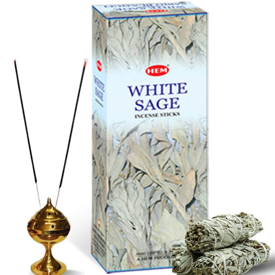 Hem White Sage Incense 120 Sticks Black