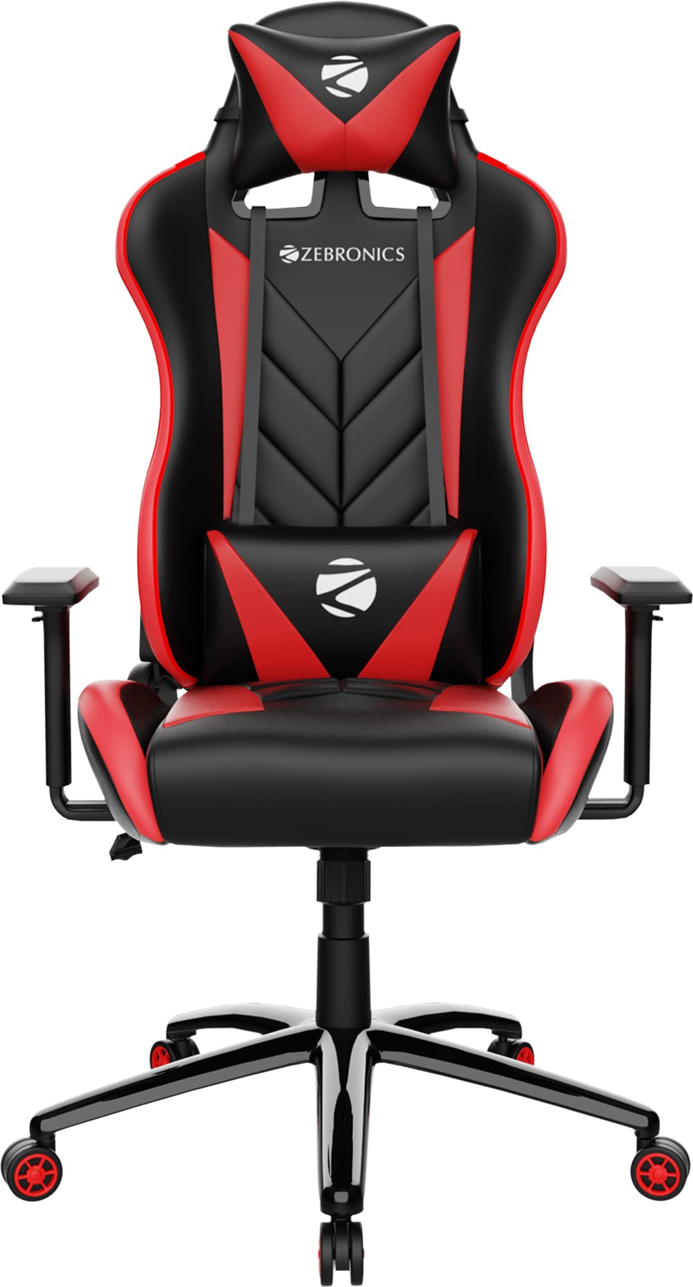 Zebronics ZEB-GC2000 Premium Gaming Chair with 3D Armrest, 90-180 Degree Backrest, Neck & Lumbar Cushion, Adjustable Height, 360 Swivels & Casters