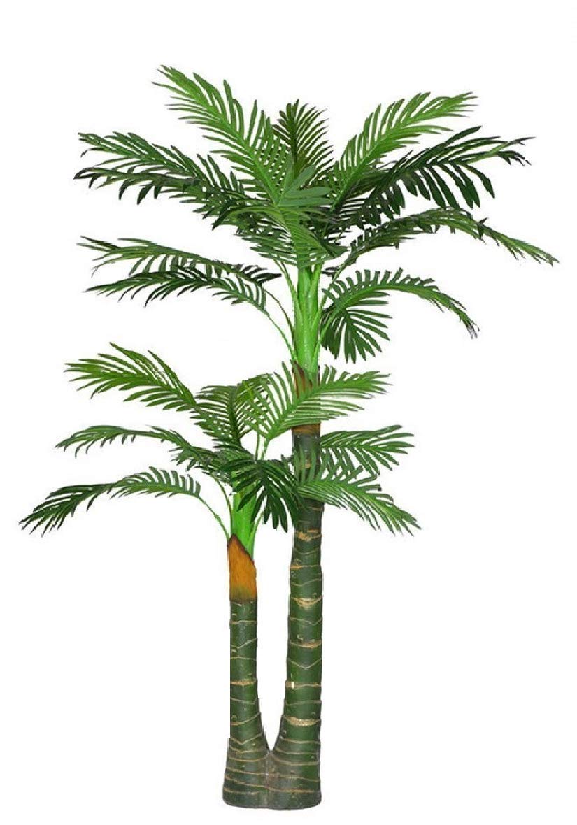 Sofix Artificial Fake Palm Tree Green Plant Big Size Indoor Plant for Living Room, Balcony, Hotel and Restraunts without Pot - 5.5 feet