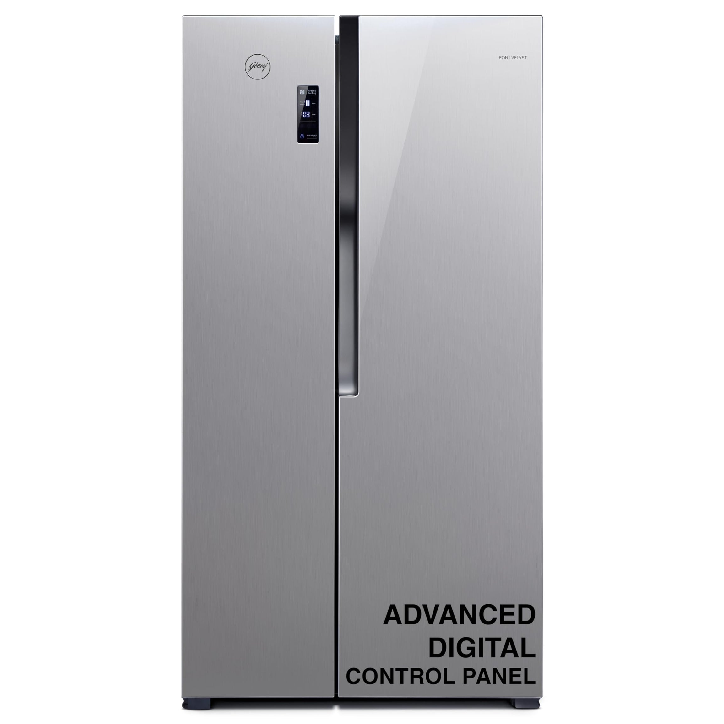 Godrej 564 L Frost Free Multi Air Flow System Side-By-Side Refrigerator(RS EONVELVET 579 RFD PL ST, Platinum Steel, With Advanced Controls)