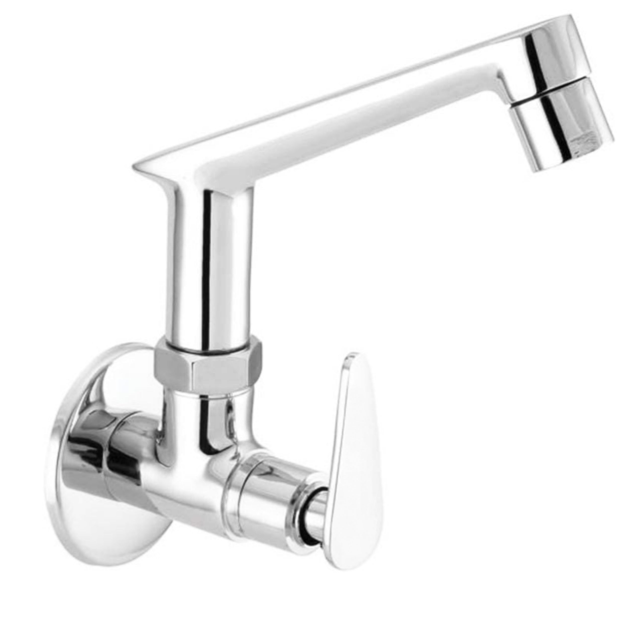 LEVERS Alive Brass Kitchen Sink Tap for Kitchen Sink/Kitchen Basin/Home, Features:- Wall Mounted, 360 Degree Rotating Spout, Quarter Turn &Foam Flow (with Wall Flange & Teflon Tape)