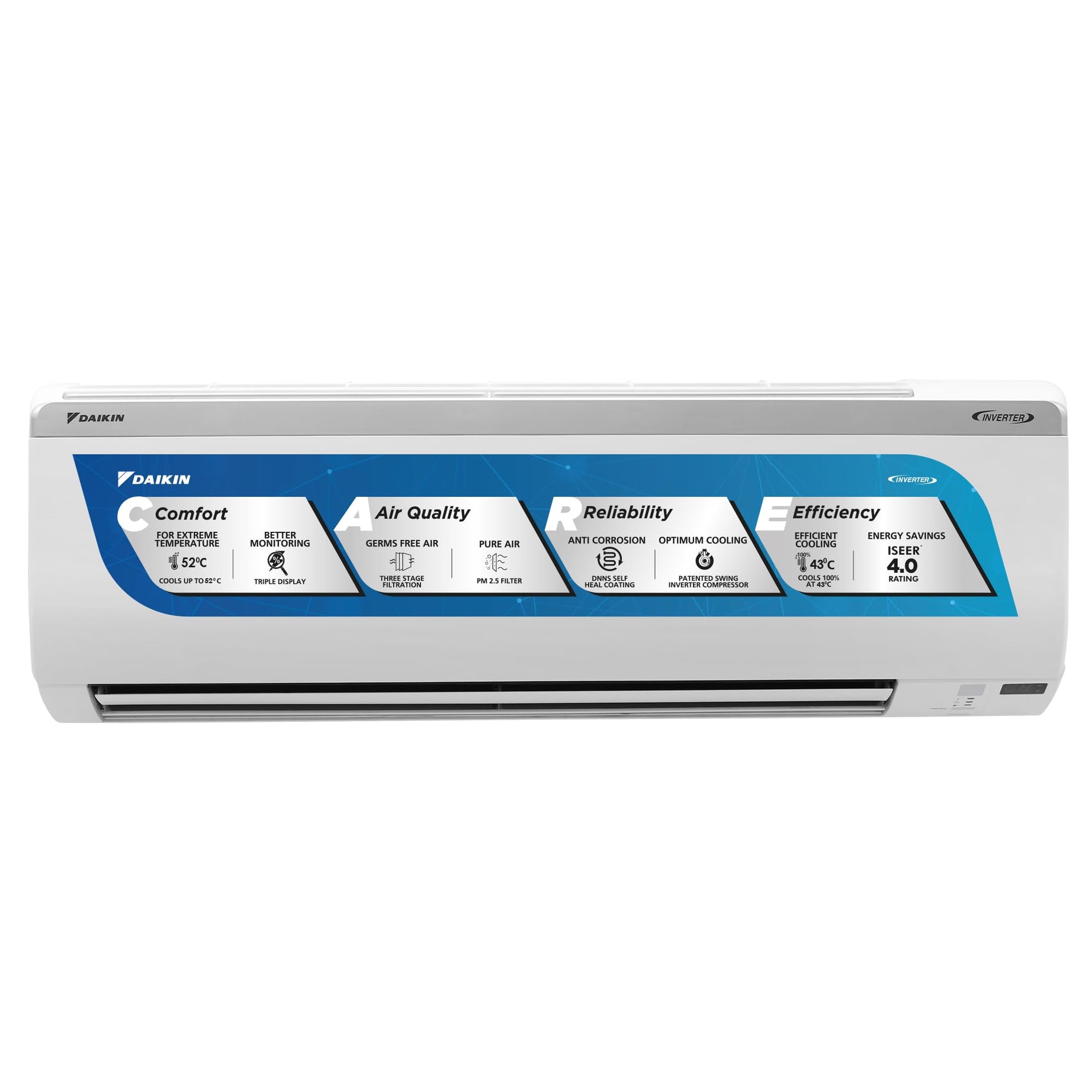 Daikin 1.5 Ton 3 Star Inverter Split AC (Copper, PM 2.5 Filter, Triple Display, Dew Clean Technology, Coanda Airflow, 2023 Model, MTKL50U, White)