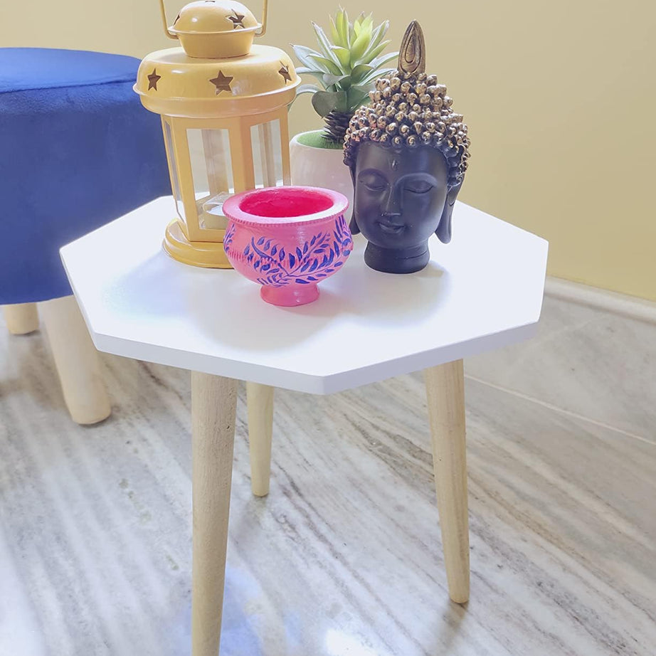 MAZING SHOPPEE Wood Stool Coffee Table Stool Table, Side Table, Plant Stand/Table, Small Coffee Table For Living Room, Bedroom