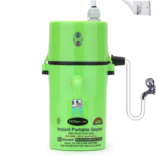 ULTino-Pro® Instant Electric Portable Geyser || ABS Body- Shock Proof || Electric Saving|| 24months replacement Warranty (Green)