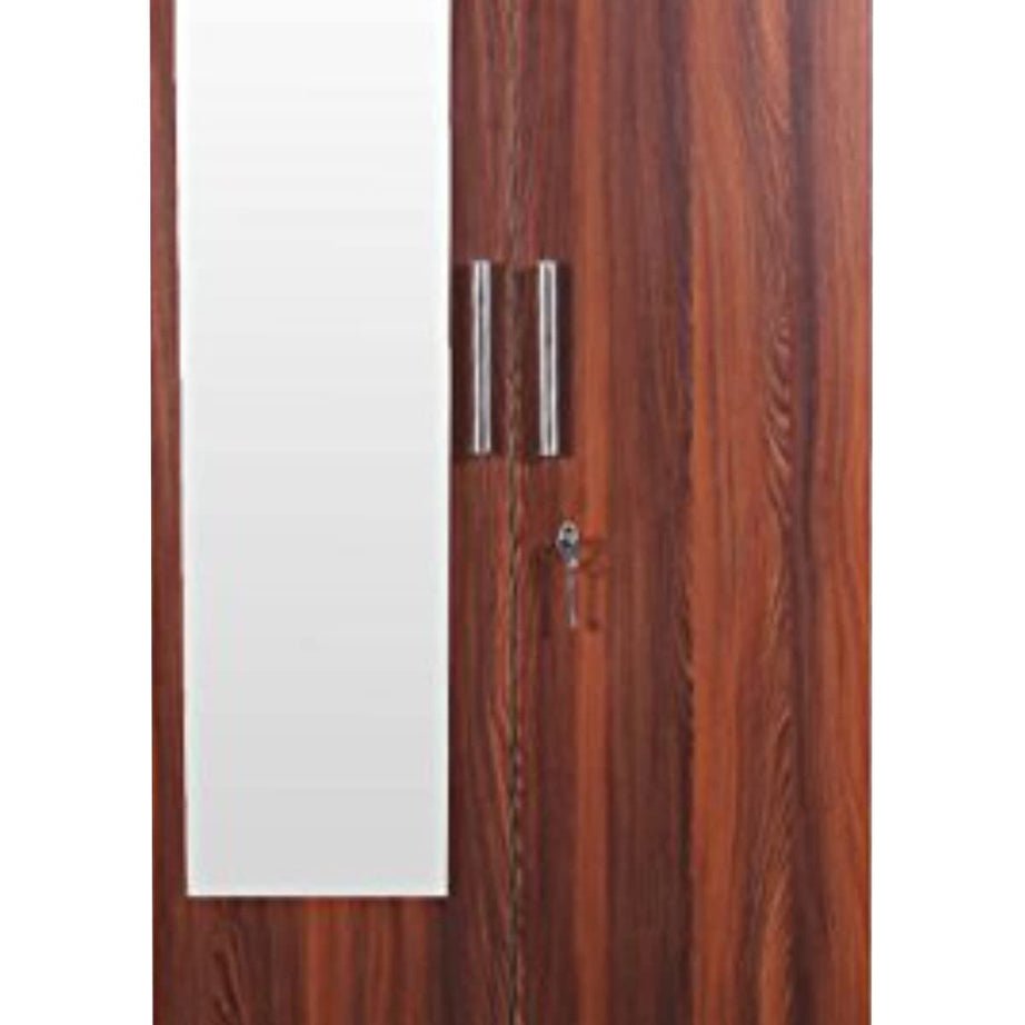 CASPIAN Furniture Streak Textured 2 Door Wardrobe for Bedroom with 2 Drawers and 4 Shelves Cupboard for Home Bedroom Wardrobes Size 75 x 24 x 17 inches