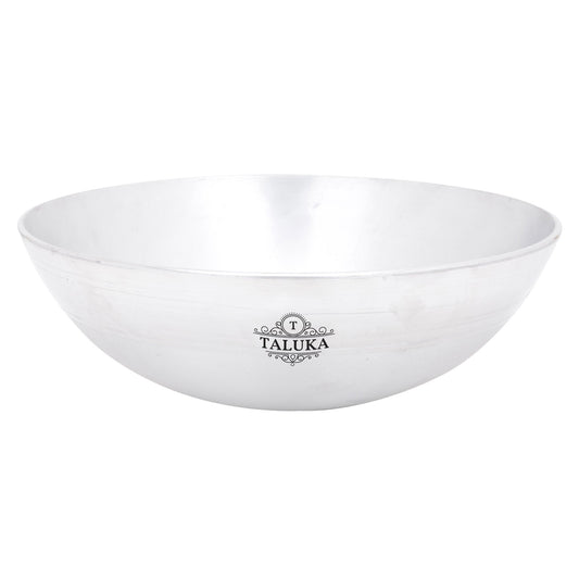 Taluka Aluminium Kadhai Wok, 3.5 L, 14.5 X 6.5 Inch, Steel Silver