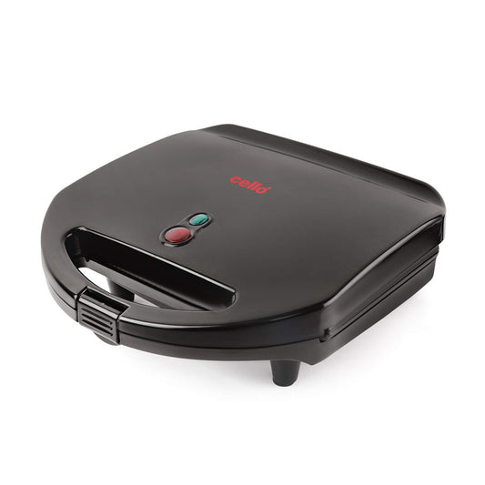 Cello Super Club Toast-N-Grill Plus Sandwich Maker, 750W, Black