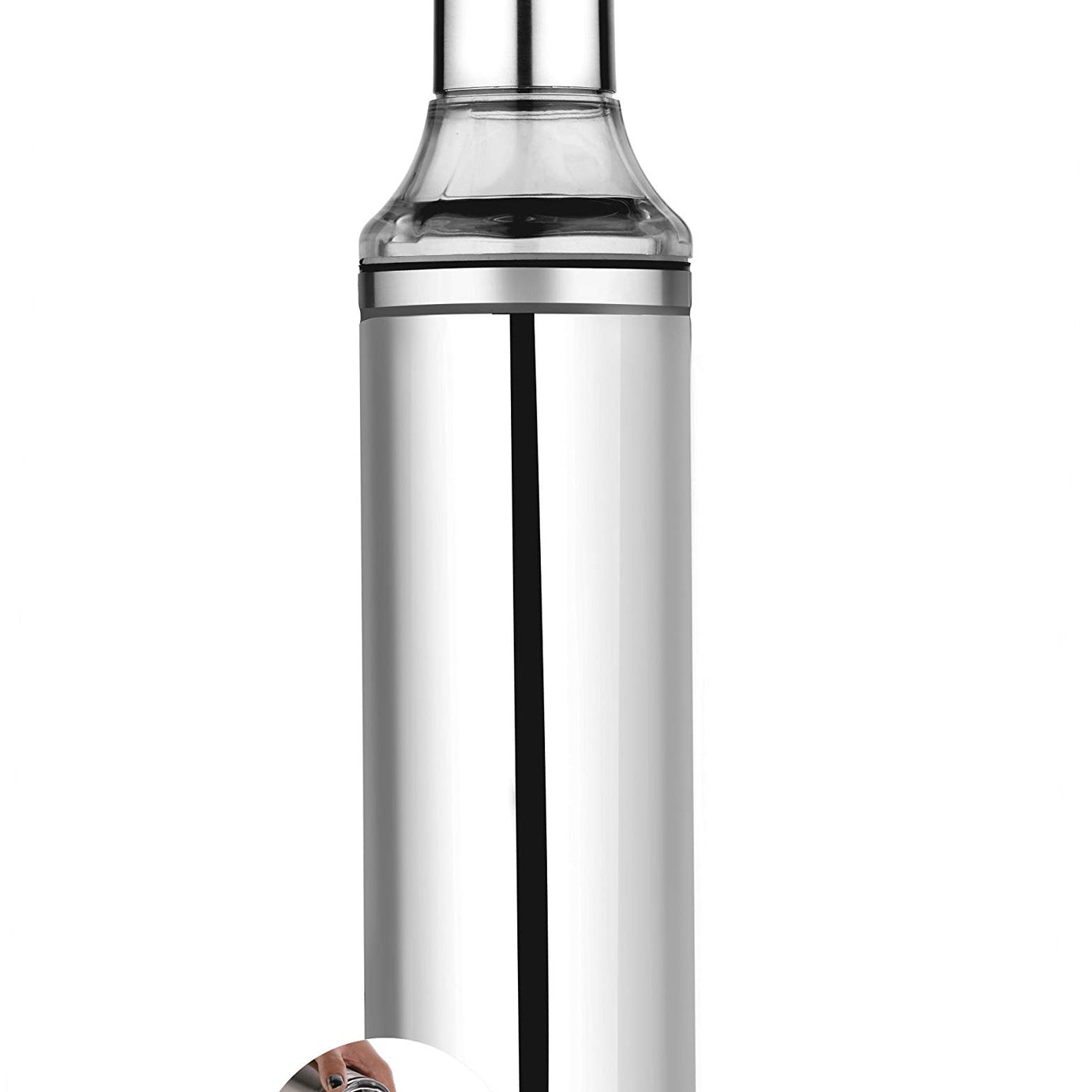 Crystal Stainless Steel Oil Pourer/Dispenser, 1 Litres, Silver