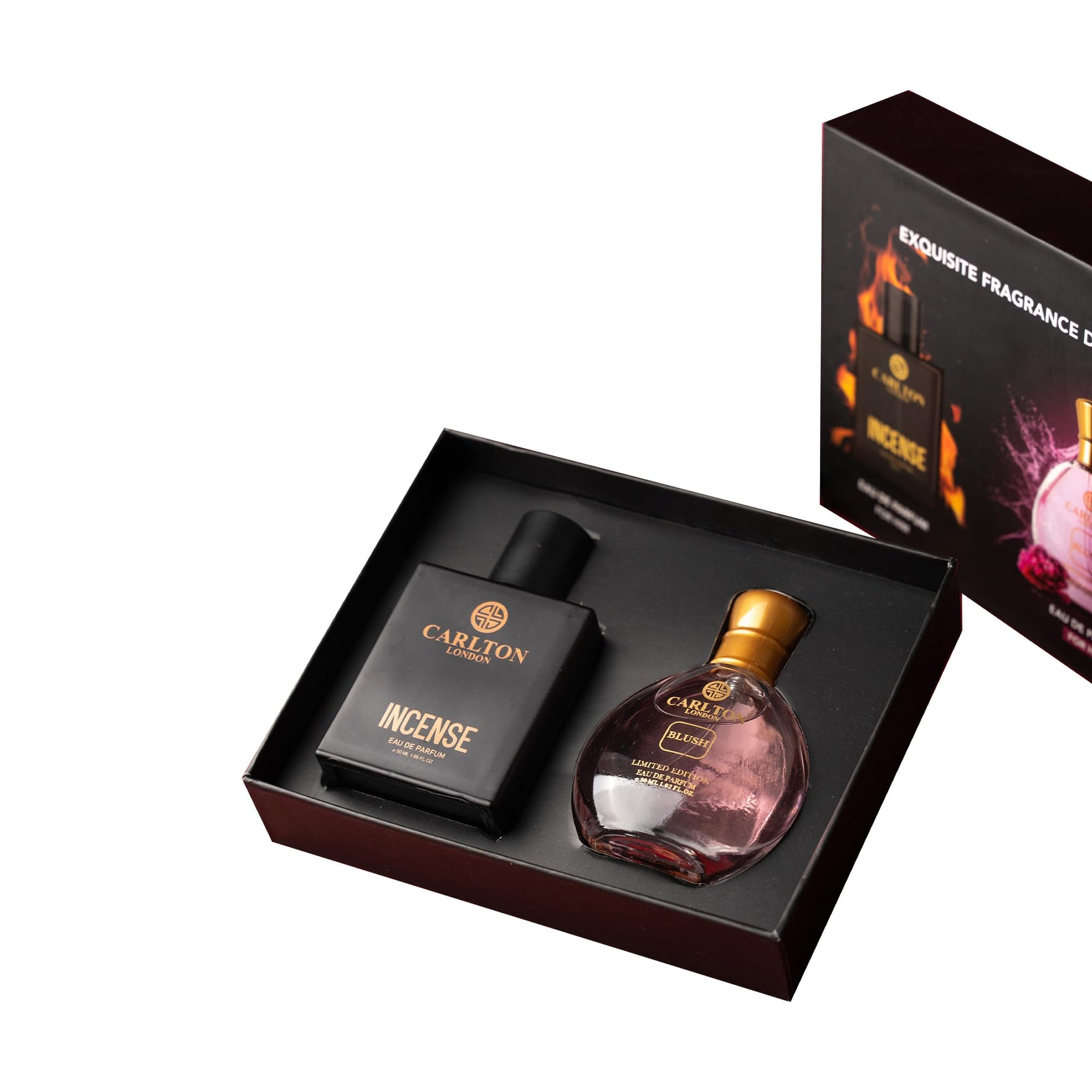 Carlton London Exquisite Fragrance Duo I Incense 50Ml & Blush 30Ml Gift Set I Fragrance Travel And Pocket Friendly Eau De Perfumes I Best Wife Husband Boys And Girls - Sandalwood, Unisex Adult, Liquid