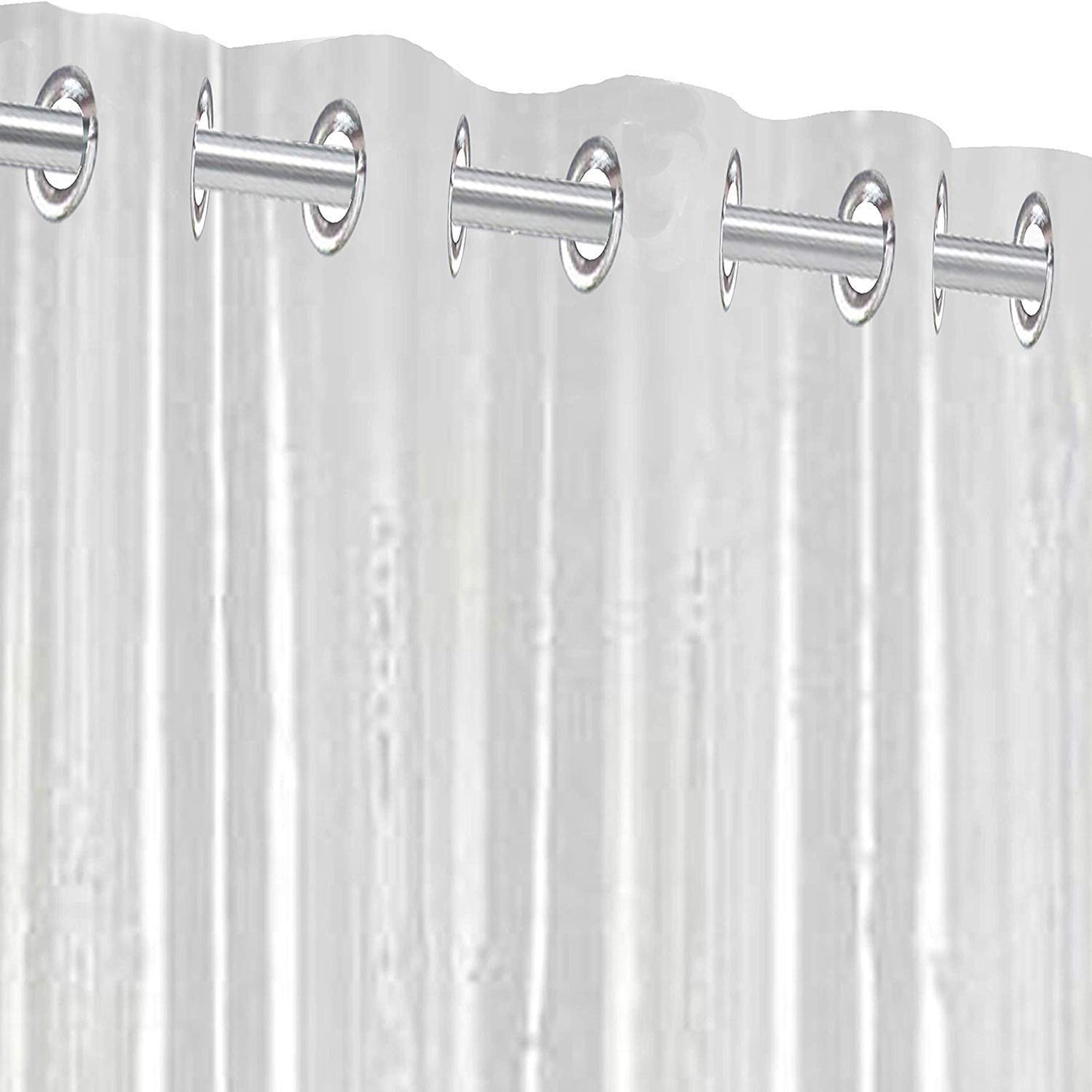 Kuber Industries .30MM Pack of 1| Eyelet AC Curtain | PVC Door Window Curtain | Curtains for Door | Curtain for Bathroom | Waterproof Shower Curtain | 8 Feet| Transparent