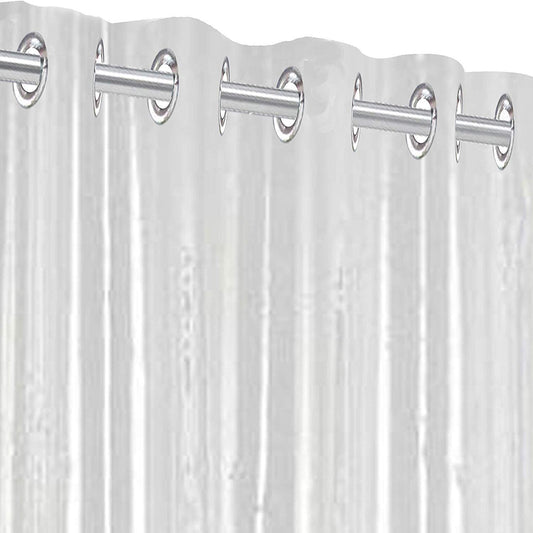 Kuber Industries .30MM Pack of 2| Eyelet AC Curtain | PVC Door Window Curtain | Curtains for Door | Curtain for Bathroom | Waterproof Shower Curtain | 8 Feet| Transparent