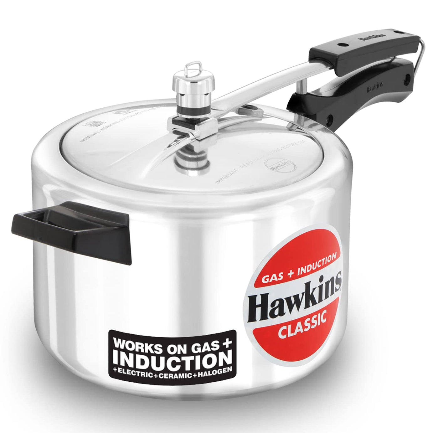 Hawkins 5 Litre Classic Pressure Cooker, Induction Inner Lid Cooker, Pan Cooker, Best Cooker, Silver (ICL50)