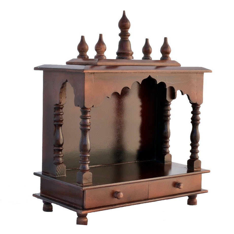 Rajasthan Art And Craft Wood Home Temple (Brown) (P18N)