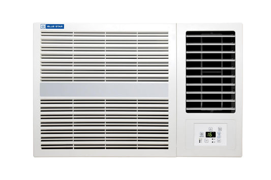 Blue Star 2 Ton 3 Star Fixed Speed Window AC (Copper, Turbo Cool, Fan Modes-Auto/High/Medium/Low, Hydrophilic Blue Fins, Dust Filters, Self-Diagnosis, 2024 Model, WFD324E, White)