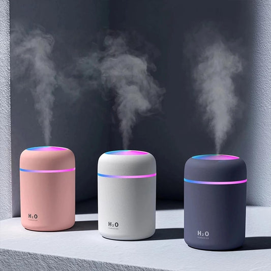 CoralTribe Cool Mist Humidifier & Aroma Diffuser: Revitalize Your Space with Colorful Ambient Lighting - Ideal for Home, Office, Car and Gift - 1 Pack (MultiColour)