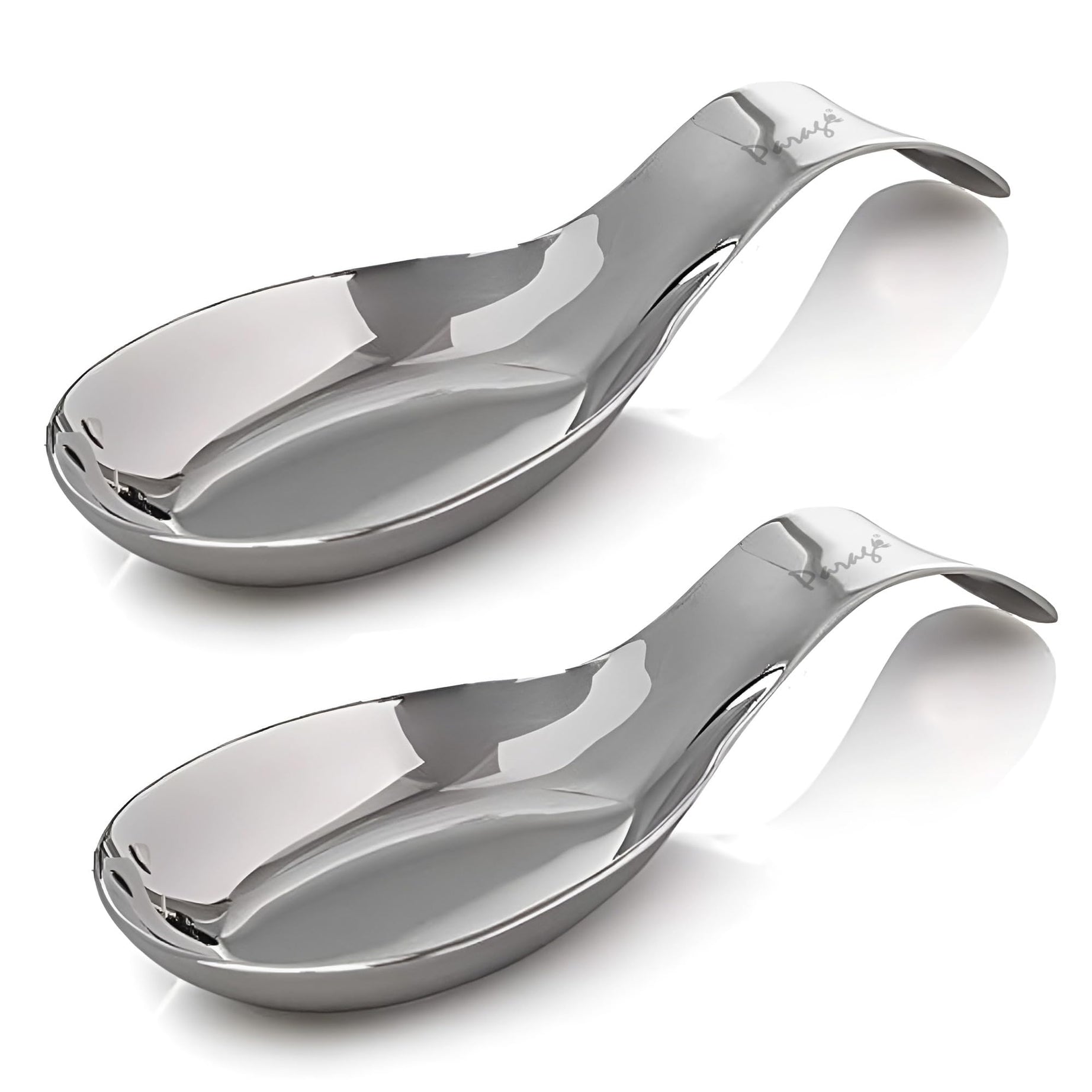 Parage 2 Pieces Stainless Steel Spoon Rest for Home & Kitchen, Platform and Dining Table, Holding Messy Spoon While Cooking (Set of 2, 21.5 cm Long)