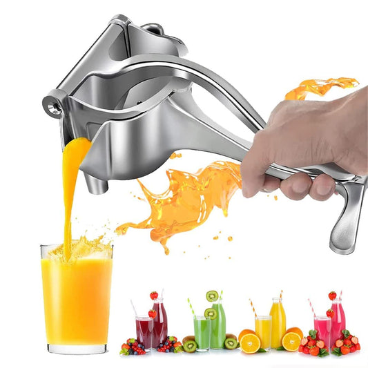 ROMINO Heavy Duty Hand Press Metal Lime Juicer Aluminium Manual Fruit Juicer Orange Juicer, Juicer Instant For all Fruits, Orange Juicer - Multipurpose - Heavy Duty- Silver (Medium Size)