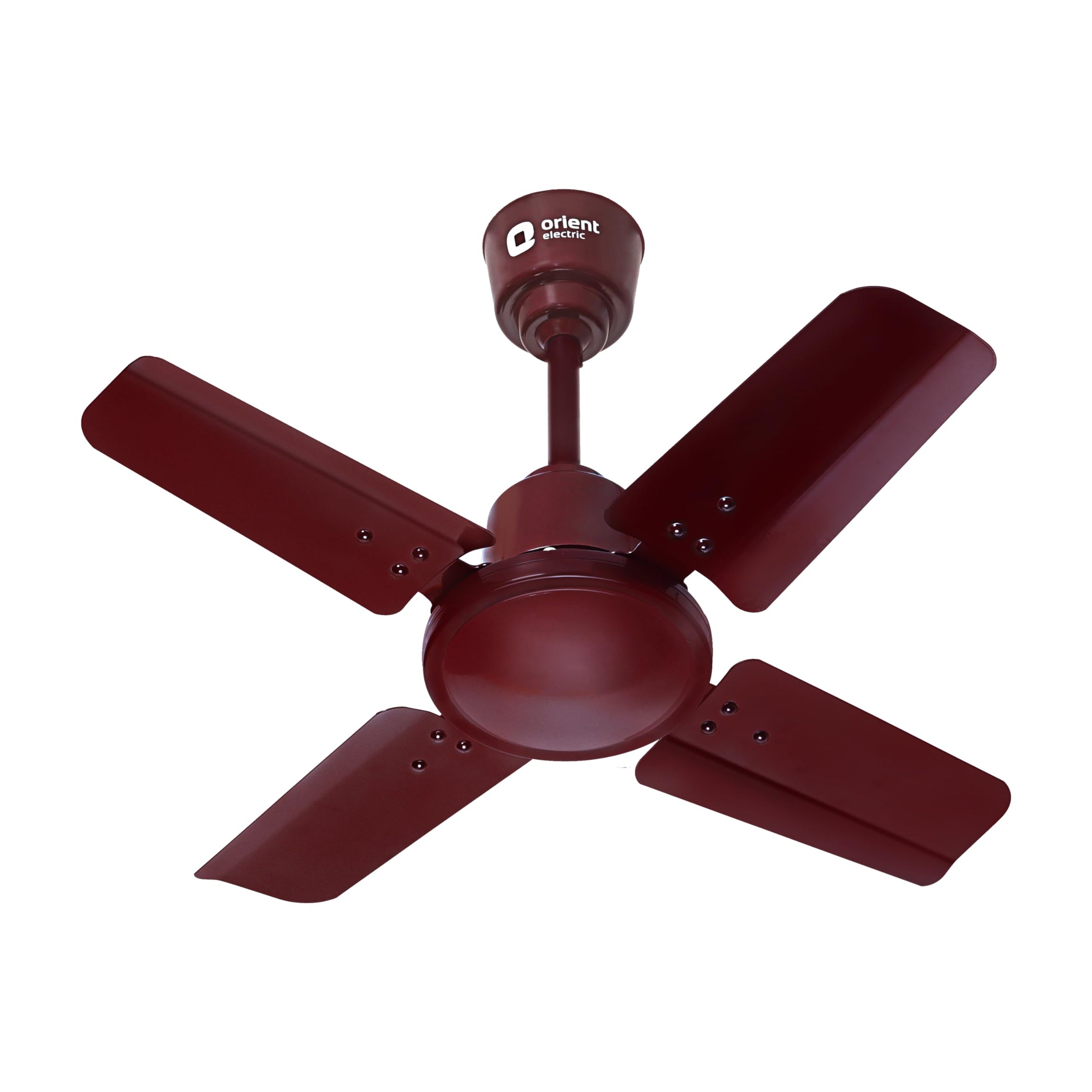 Orient Electric 600 MM New Air Plus | 4 Blade Small Ceiling Fan for Kitchen | 100% Copper Motor | Aluminium blades | 24 Inch Fan | 2 Years Warranty | Brown