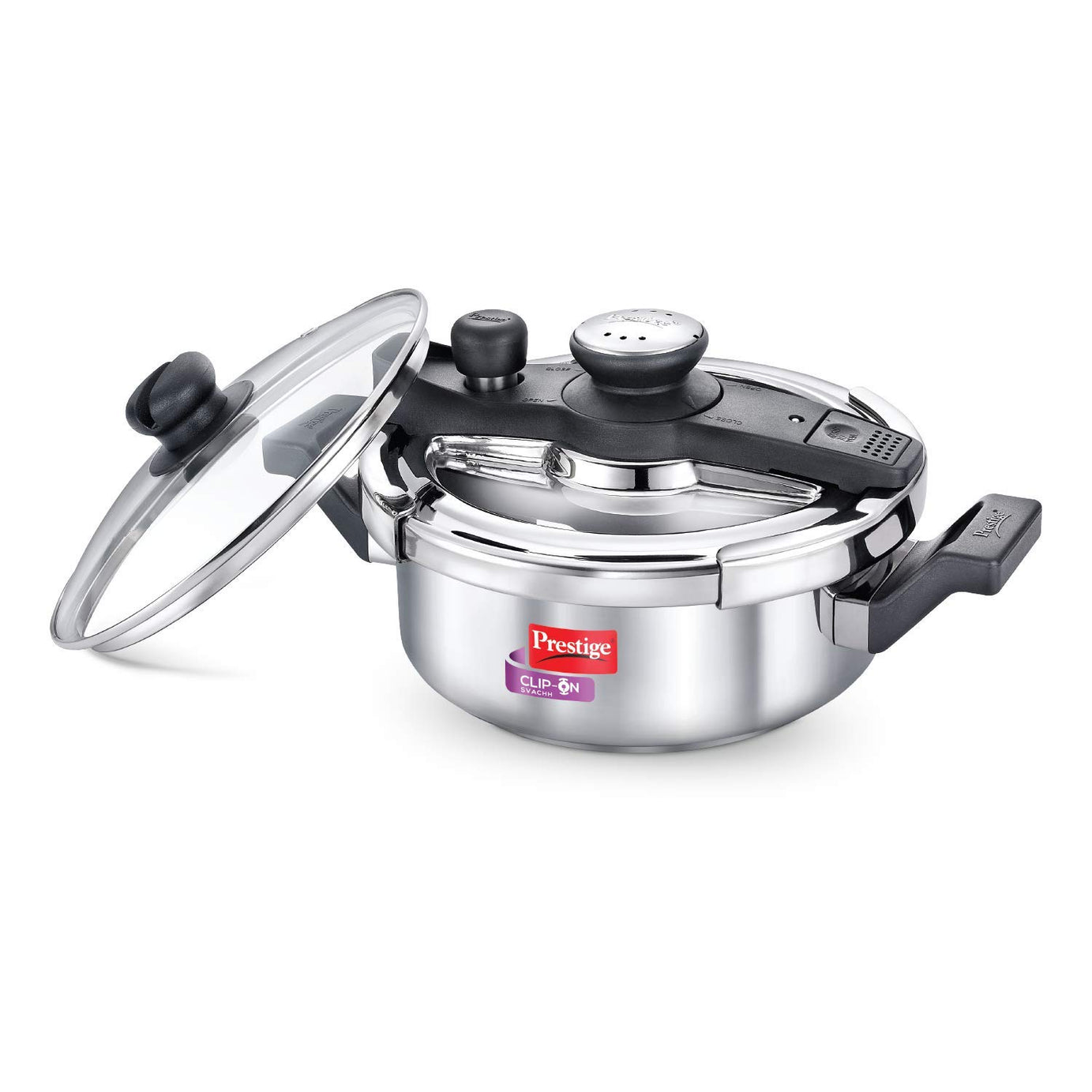 Prestige Svachh, 3 L, Stainless Steel Outer Lid Pressure Cookers, with deep lid for Spillage Control