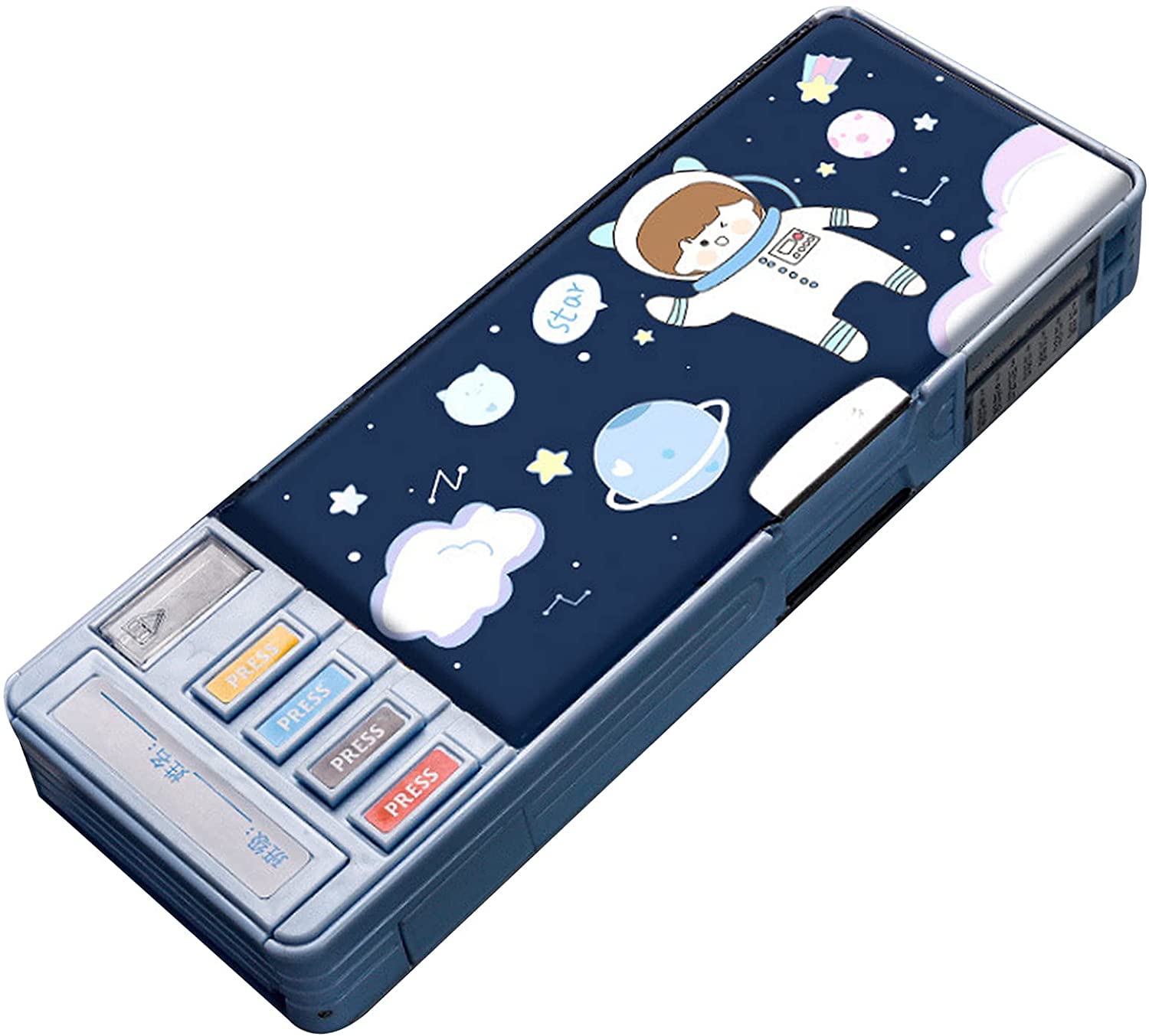 FunBlast Multifunctional Pencil Box For Kids, Space Boys, Kids Boys & Girls, Magnetic Boys, Pop Up Box, Space Theme Return Gifts Kids - Plastic, Multicolor