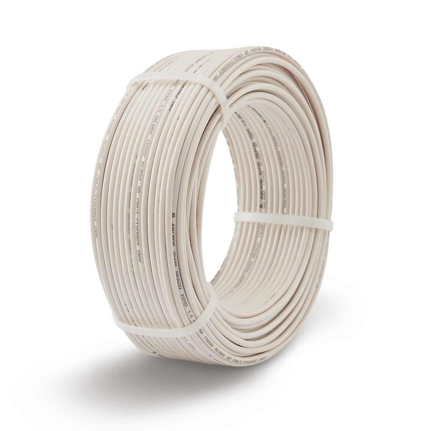 Anchor by Panasonic Advance FR Electric Wire, 1.5 sq mm PVC Insulated Copper Wire for Home Wiring, 90 Meter Electric Wire Cable for Industrial and Domestic Connections (White, 27404WH)