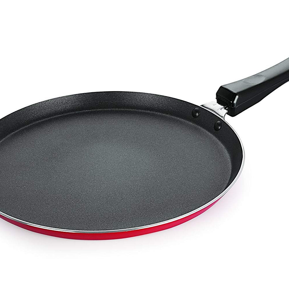 Nirlon Special nonstick tawaa, Flat base dosa Tawa, 28cm*1.8cm (3 layered coated)