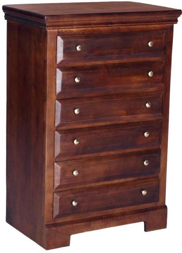 NIDHIWOOD Wooden chest of drawer mango wood made for living room,bedroom Solid Wood Free Standing Chest of Drawers  (Finish Color - Dark Walnut Finish, DIY(Do-It-Yourself))