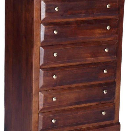 NIDHIWOOD Wooden chest of drawer mango wood made for living room,bedroom Solid Wood Free Standing Chest of Drawers  (Finish Color - Dark Walnut Finish, DIY(Do-It-Yourself))