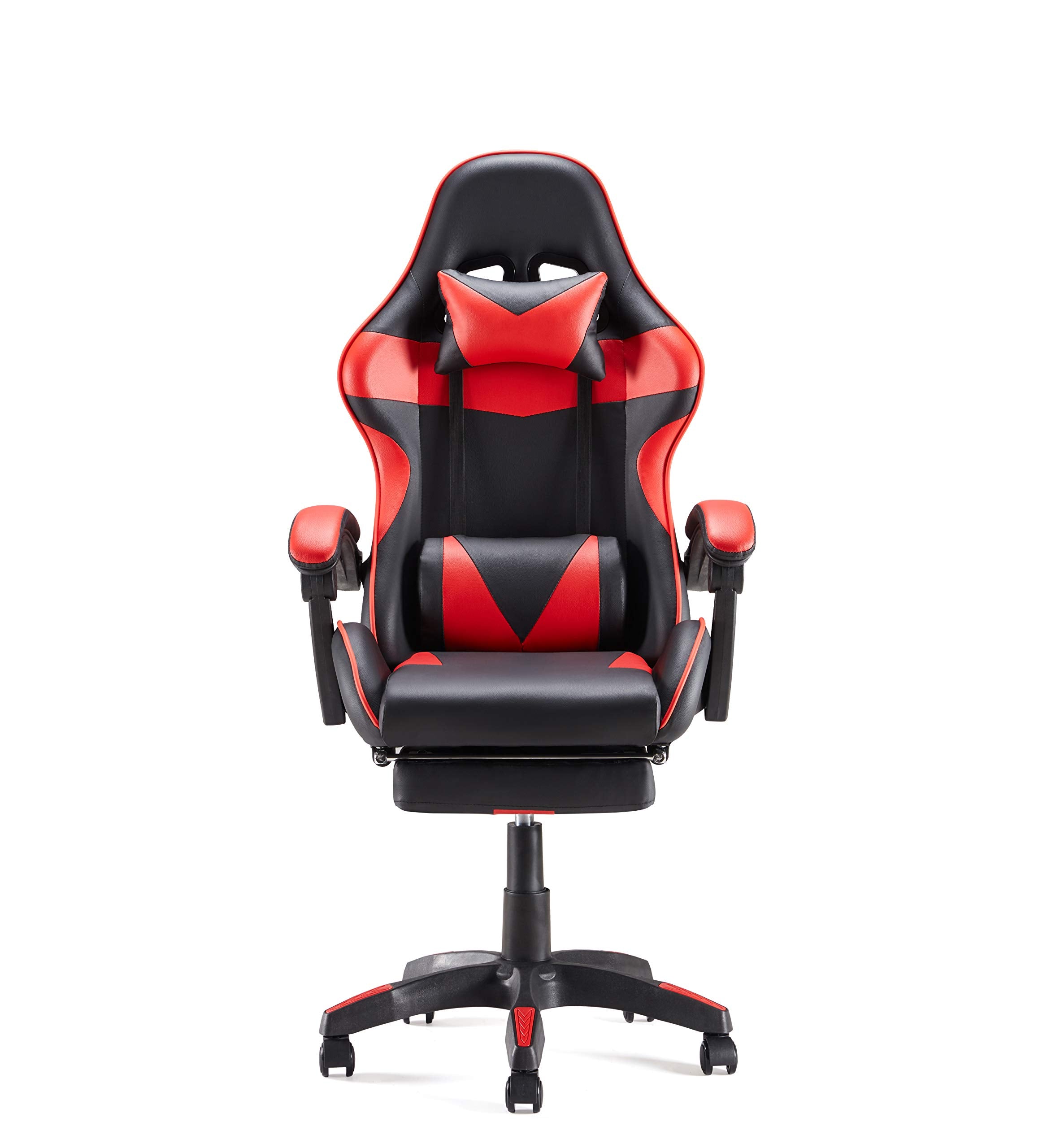 Sunon Gaming Chair, Computer Chair with Footrest and Lumbar Support, Height Adjustable Gaming Chair with 360°-Swivel Seat and Headrest for Office or Gaming