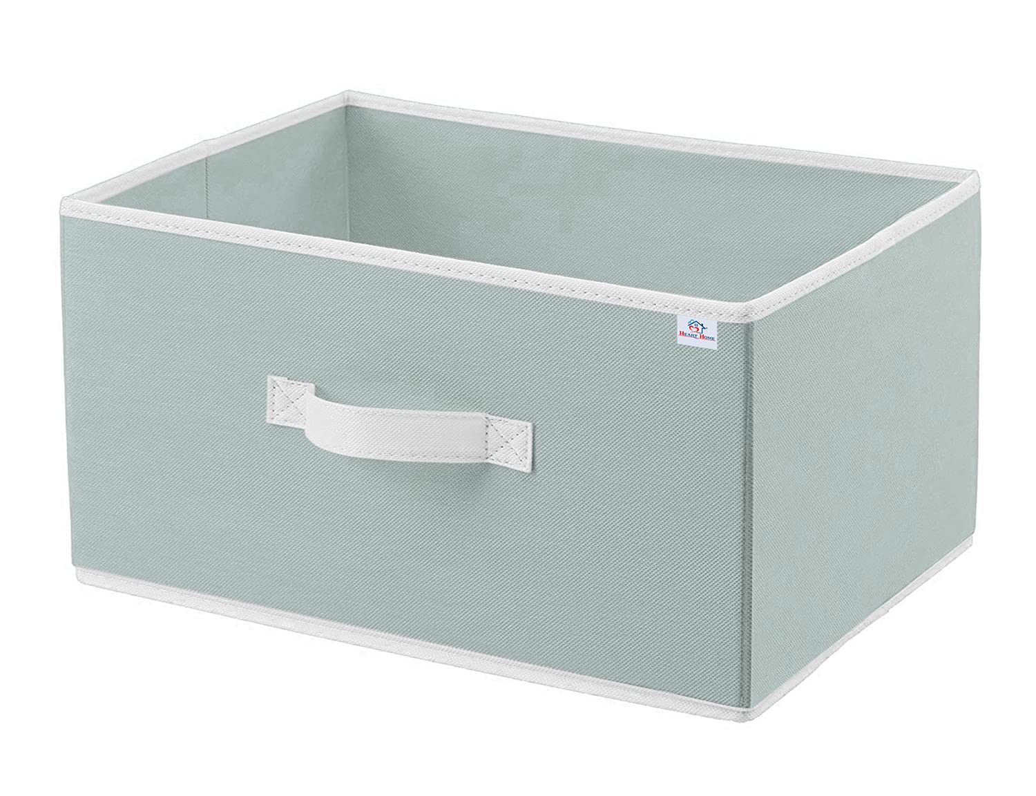 Heart Home Multipurposes Rectangular Flodable Storage Box|Drawer Storage and Cloth Organizer|Durable Handle|Size 40 x 29 x 23 (Grey)-HS40HEARTH23892, Non-woven