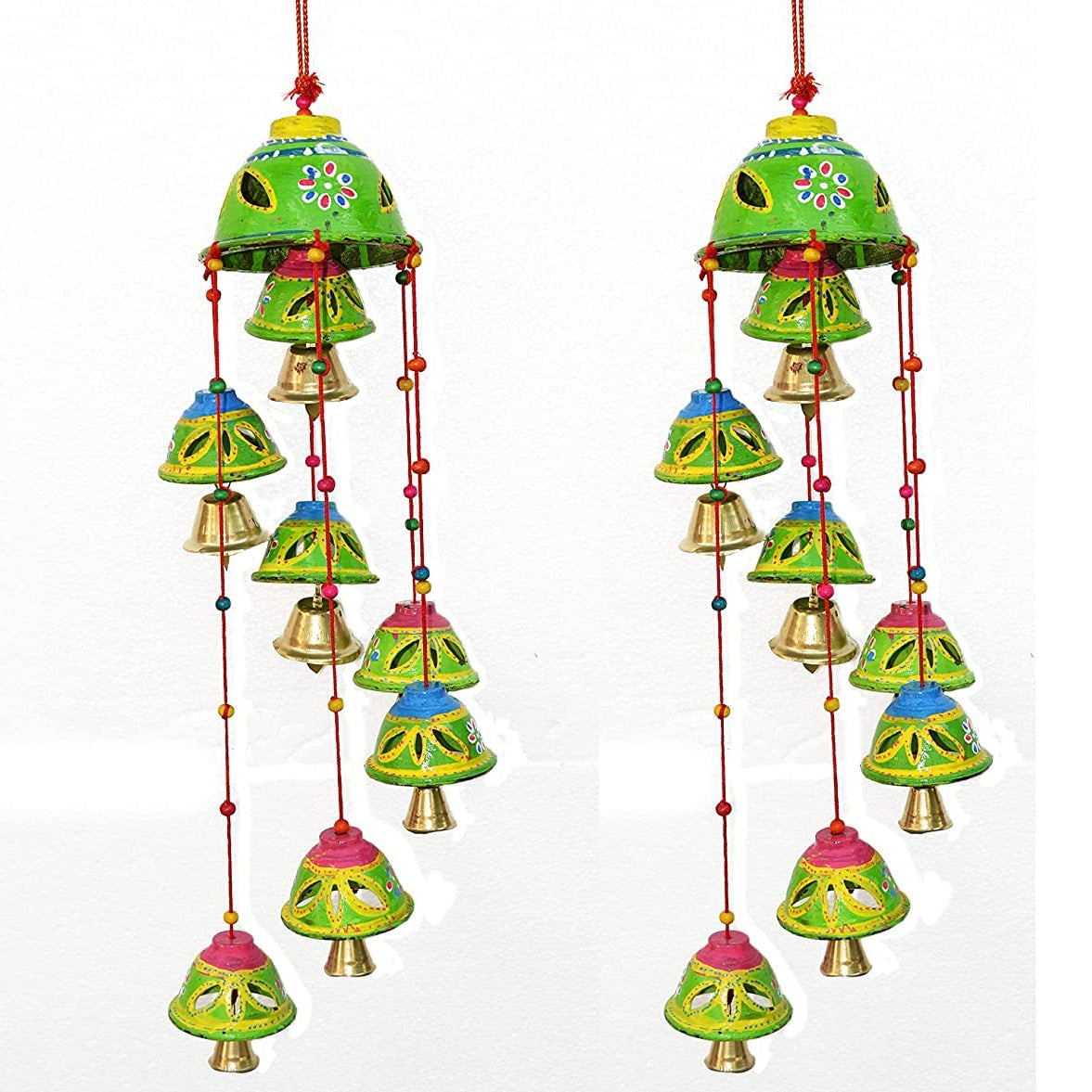 Amazon Brand - Umi Hanging Wind Chimes for Soothing Sounds - Wind Chimes for Hanging Indoor, Outdoor, Balcony or Door Way - Pack of 2