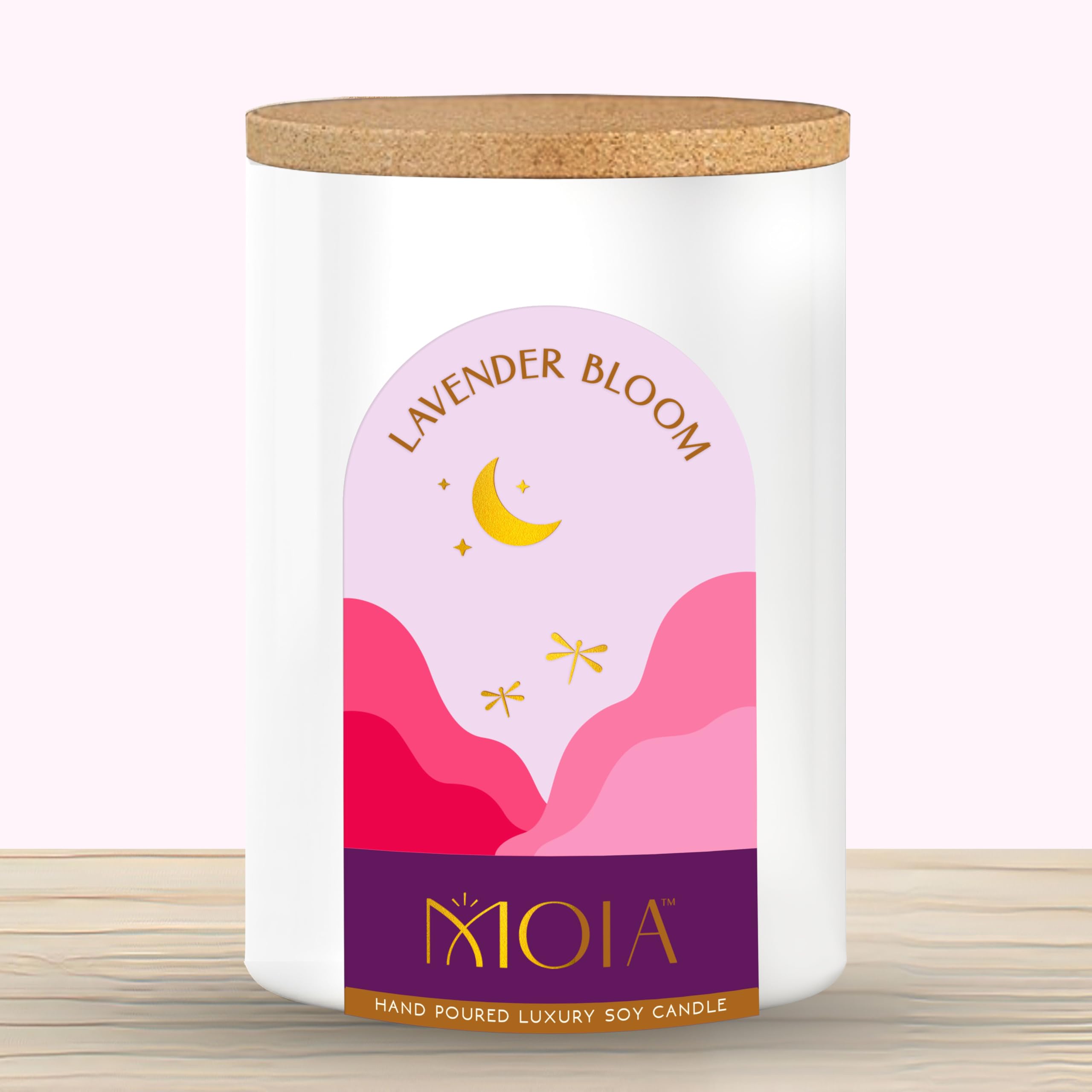 MOIA Luxury Scented Candle | 460gm | 35-40 Hrs | Fragrance Lavender Bloom | Aromatherapy Votive Jar | Premium Aromatic Decorative Scented Soy Wax Candles Home Decor, Bedroom, Best Gift Set