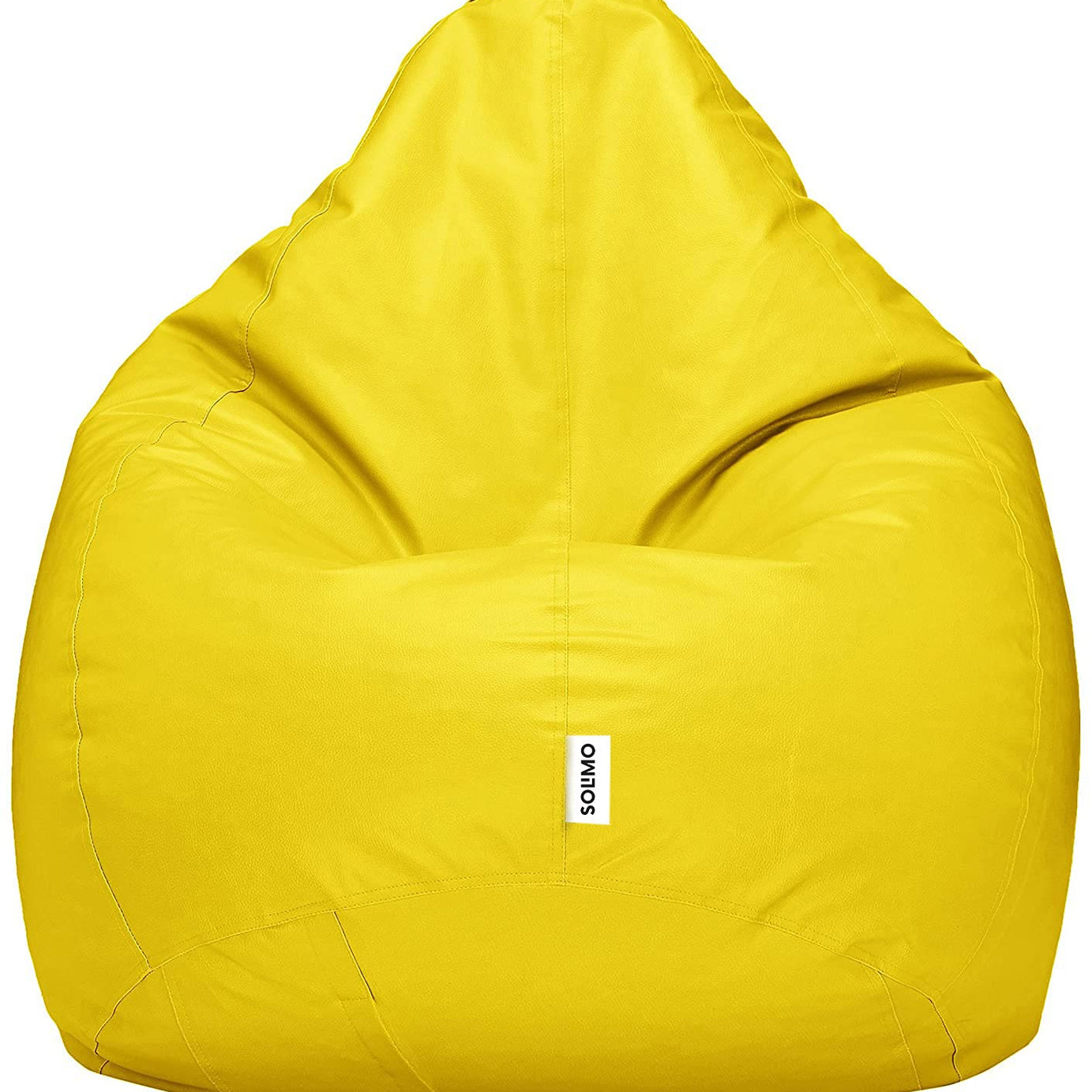 Amazon Brand - Solimo XXXL Bean Bag Cover (Yellow)(Faux Leather)