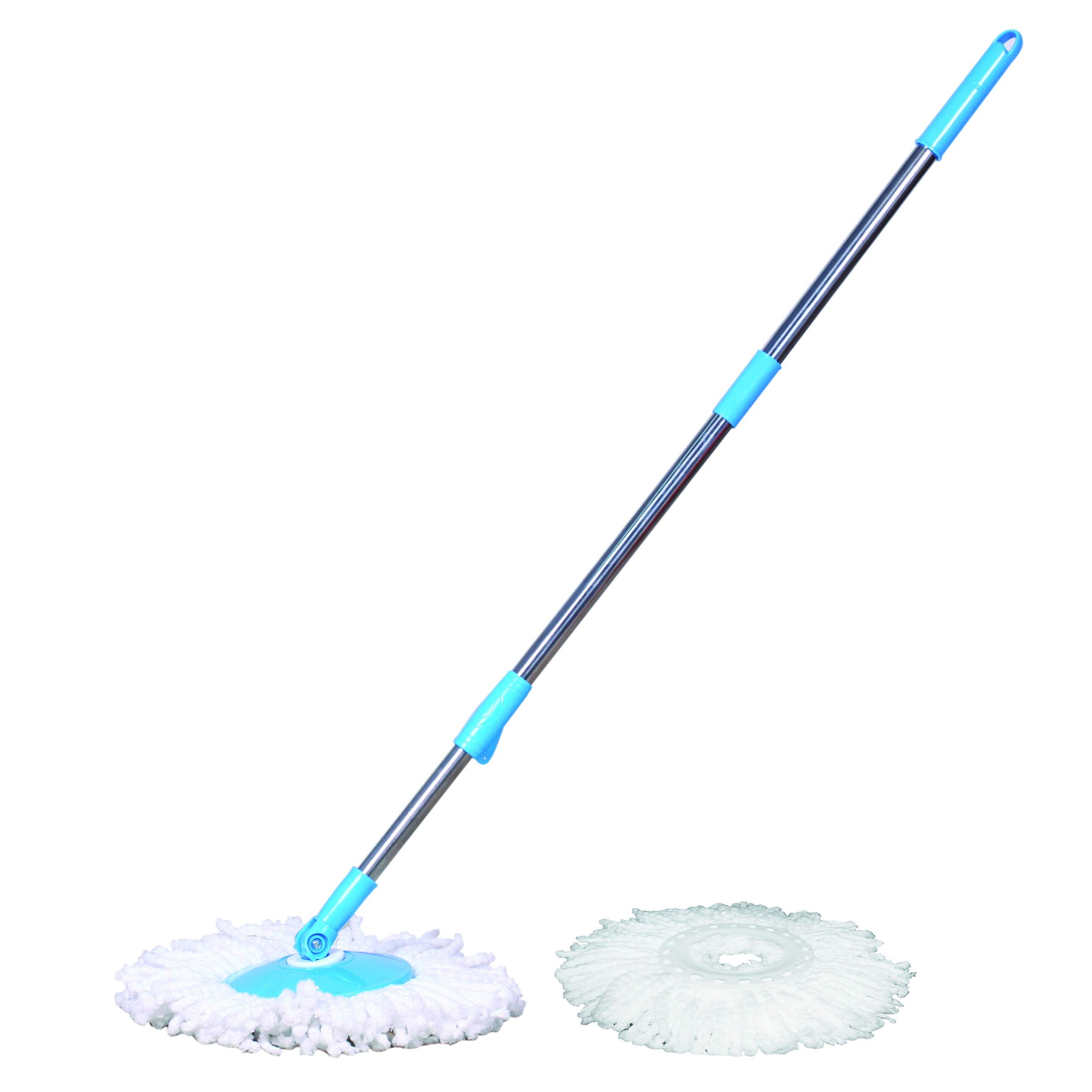 Esquire Steel and Plastic 360 Degree Full Stick Mop with Additional Refill (Multicolour)