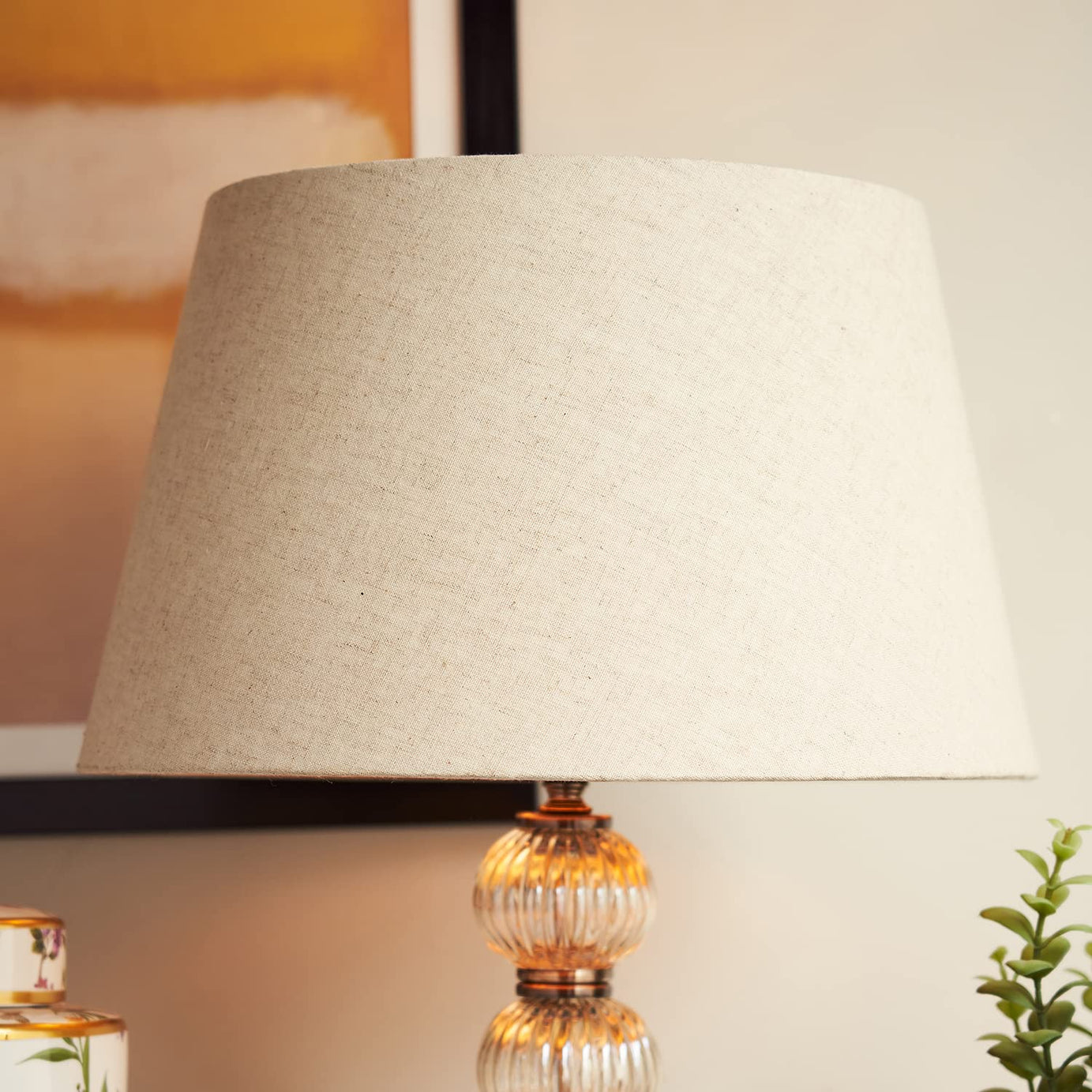 Pure Home + Living Beige Flex Lamp Shade with Silver Lining (without stand)