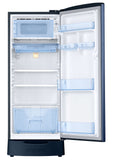 Samsung 183 L, 3 Star, Digital Inverter, Direct-Cool Single Door Refrigerator (RR20C1823CU/HL, Camellia Blue, Base Stand Drawer, 2023 Model)