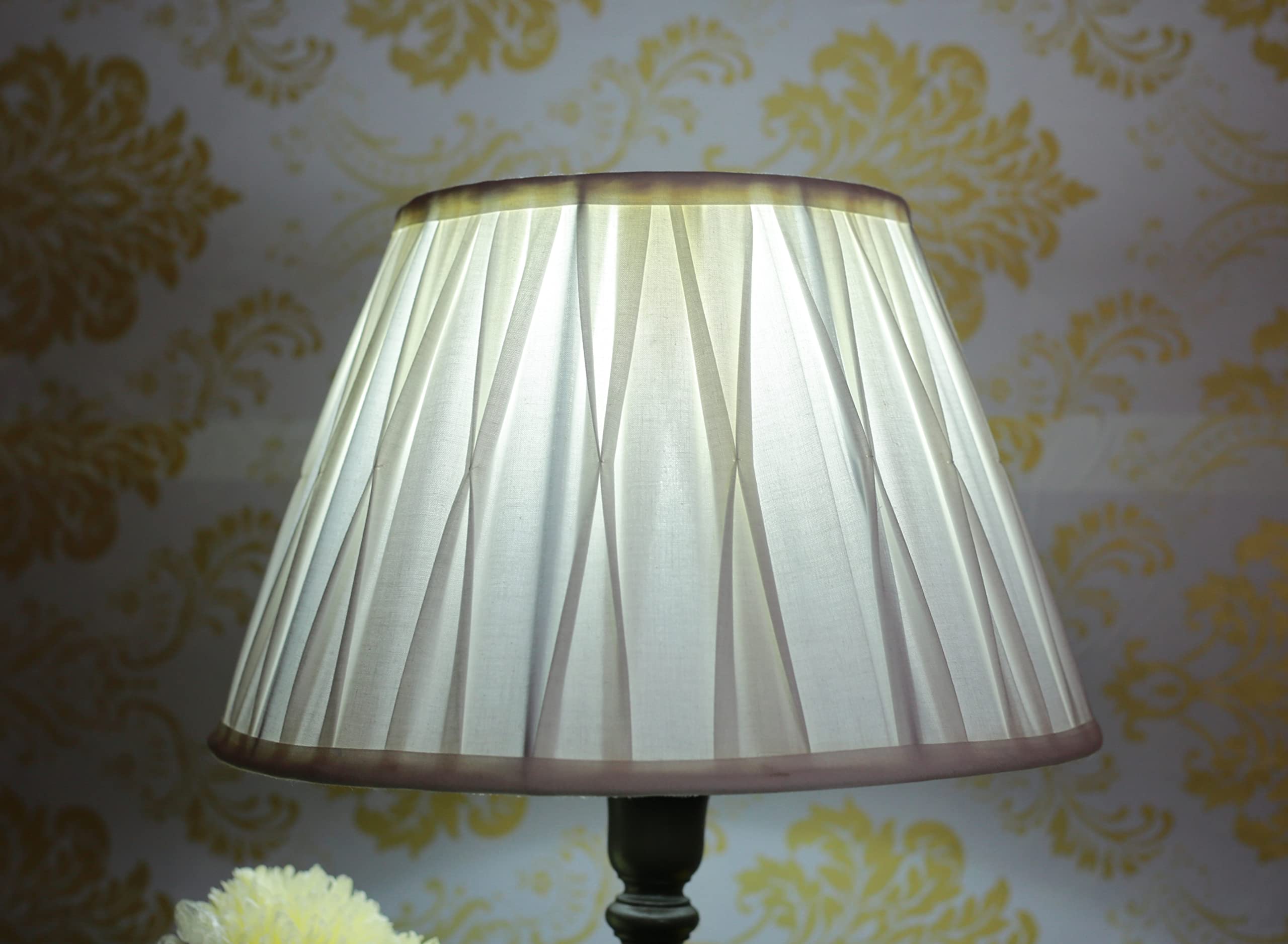 Vk Lampshade Industry, Antique Finish ROUND TAKK LAMPSHADE for Table Lamp and Floor Lamp (14x9x8) Inches, Lamp Shade Suitable for Bedroom, Study room, Living room and Home Decor & Decoration.