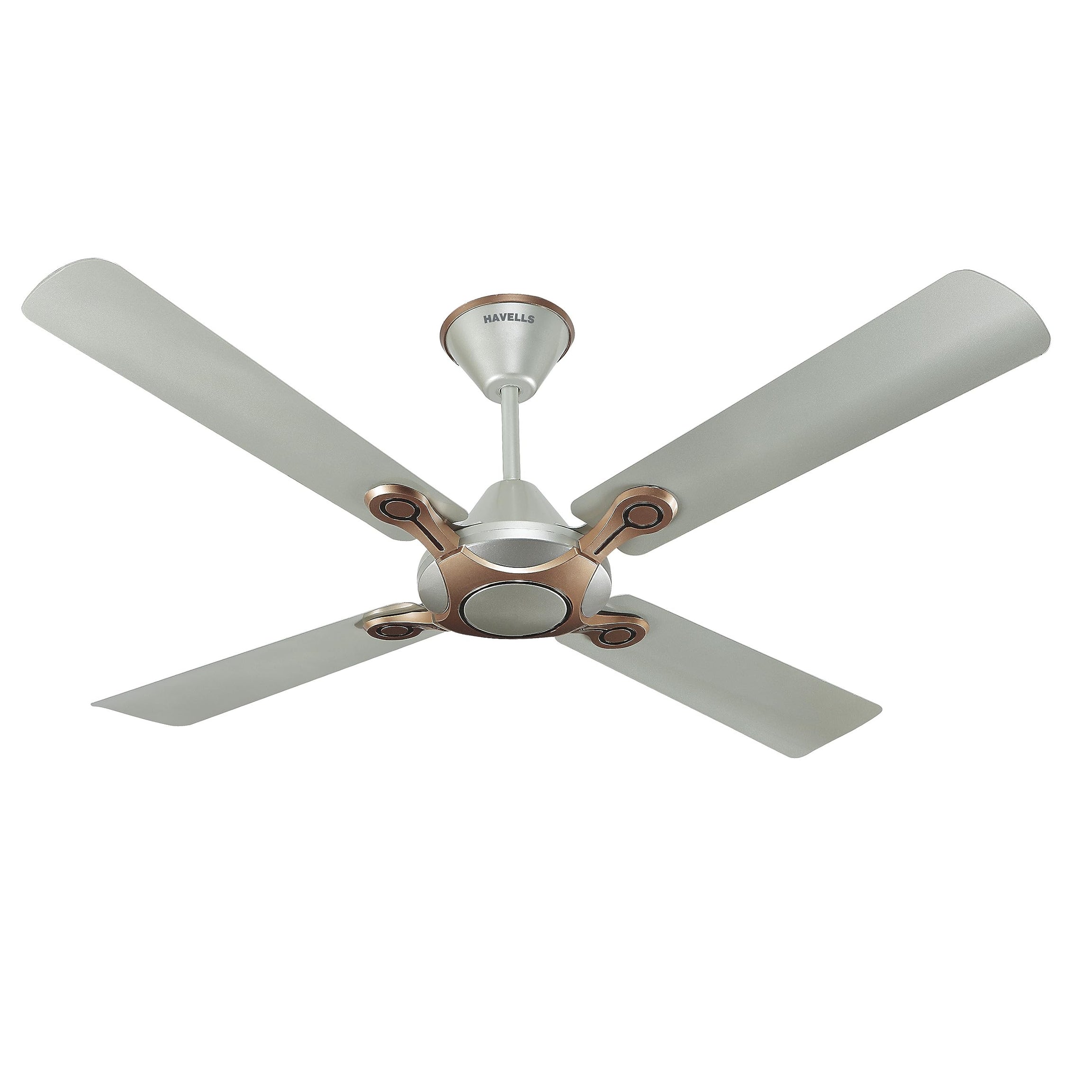 Havells 1200mm Leganza ES 4B Ceiling Fan | Best fan in 4 Blade, Premium Finish Decorative Fan, High Air Delivery | Energy Saving, 100% Pure Copper Motor, 2 Year Warranty | (Pack of 1, Bronze Gold)