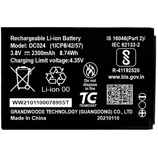 Router Battery Original Compatible with for Airtel 4G Hotspot AMF-311WW Wifi Router, DC024, 2300mAh