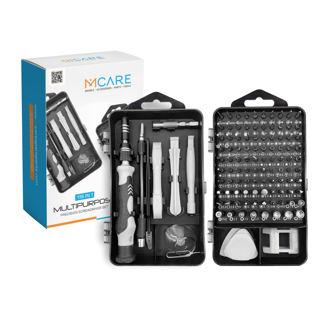 Mcare Screw driver Tool kit set, 115 in 1 Professional Precision Screwdriver Set, Multipurpose Mobile, Computer, Laptop repair tool set kit, Home repairing kit.