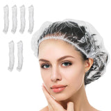 AM Safe X Shower Cap (Pack of 100) Free Size | Reusable Shower Caps for Men & Women | Hair Bath Caps for Hotel and Spa | Hair Salon | Home Use |Portable Travel