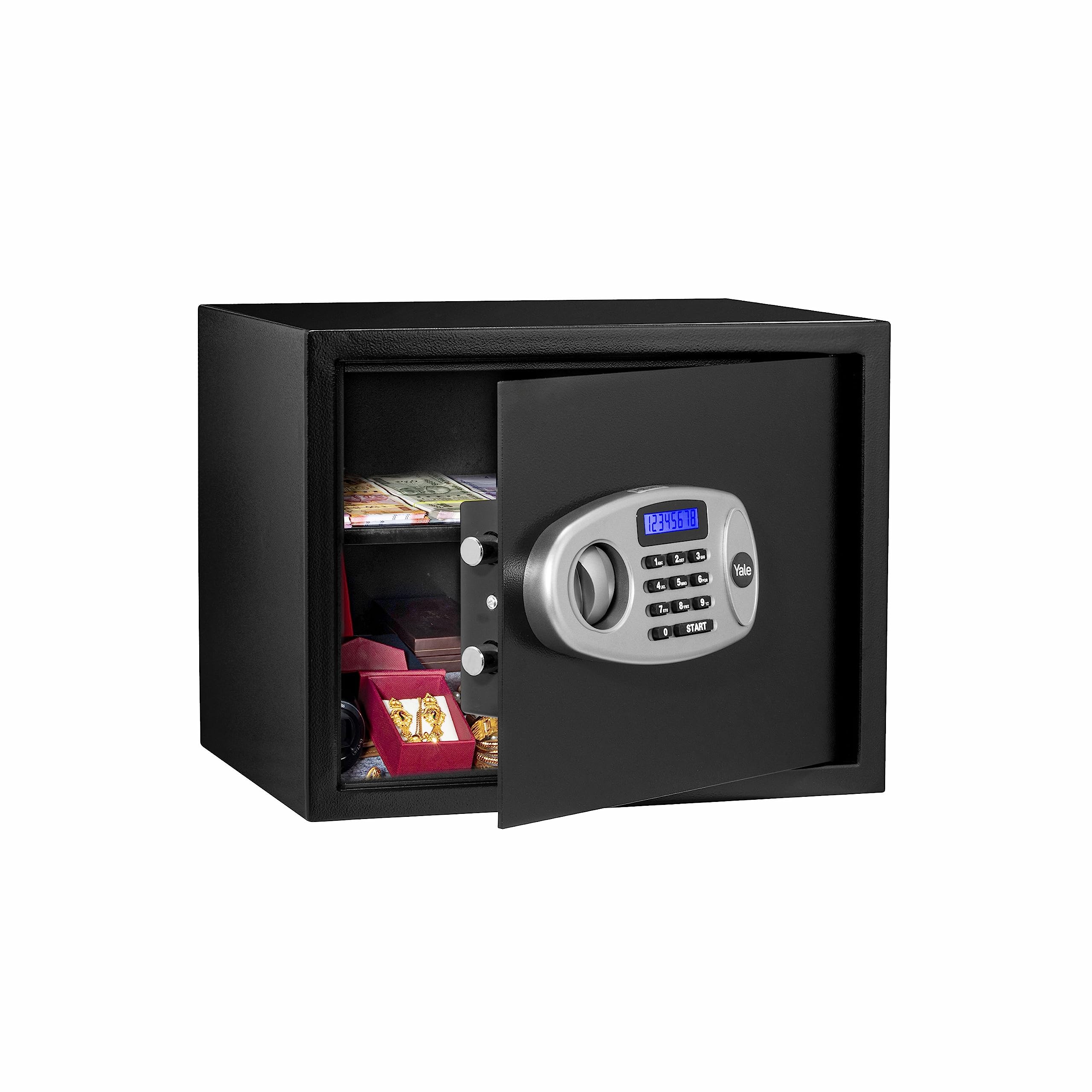 Yale Large Security Safe with Pincode Access | Home Electronic Locker | Manual Key | Digital Pin | Home & Office | 1 Year Warranty | YSS/300/DB2 | 26.8 litres | Black