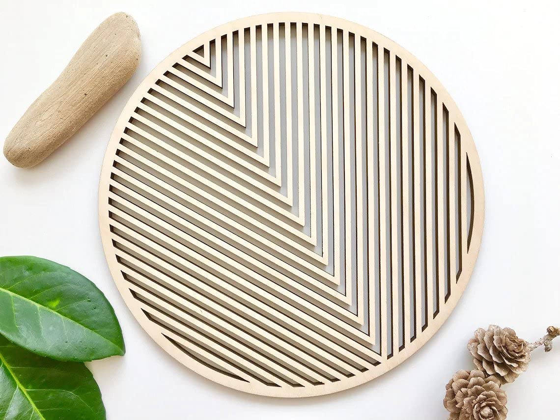 FUN RUN Bamboo Multi Trivet Mat Set Multi Function Kitchen Bamboo and Wood Non-Slip Insulation Table Mat Hot Pads Tool for Hot Dishes/Pot/Bowl/Teapot/Coaster/Hot Pot Holders. (19*19 4 pcs)