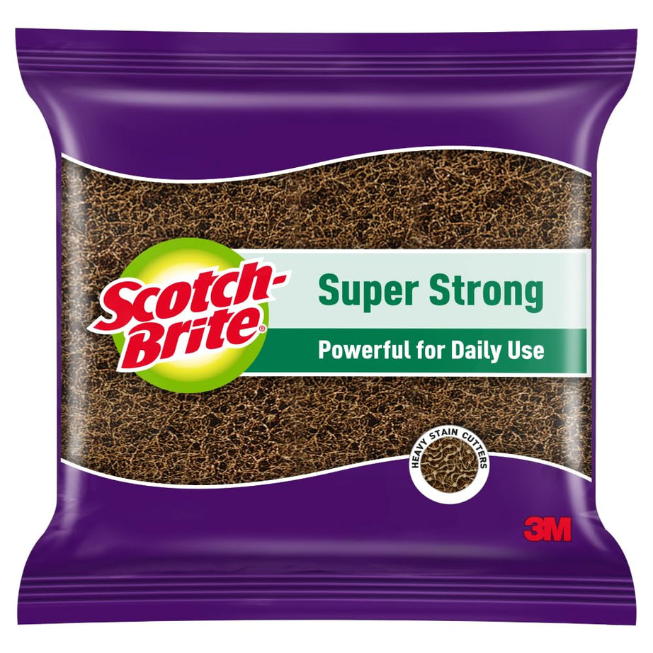 Scotch-Brite Super Strong Scrub pad for everyday tough stains (Replacement to Steel scrubber for Kitchen)