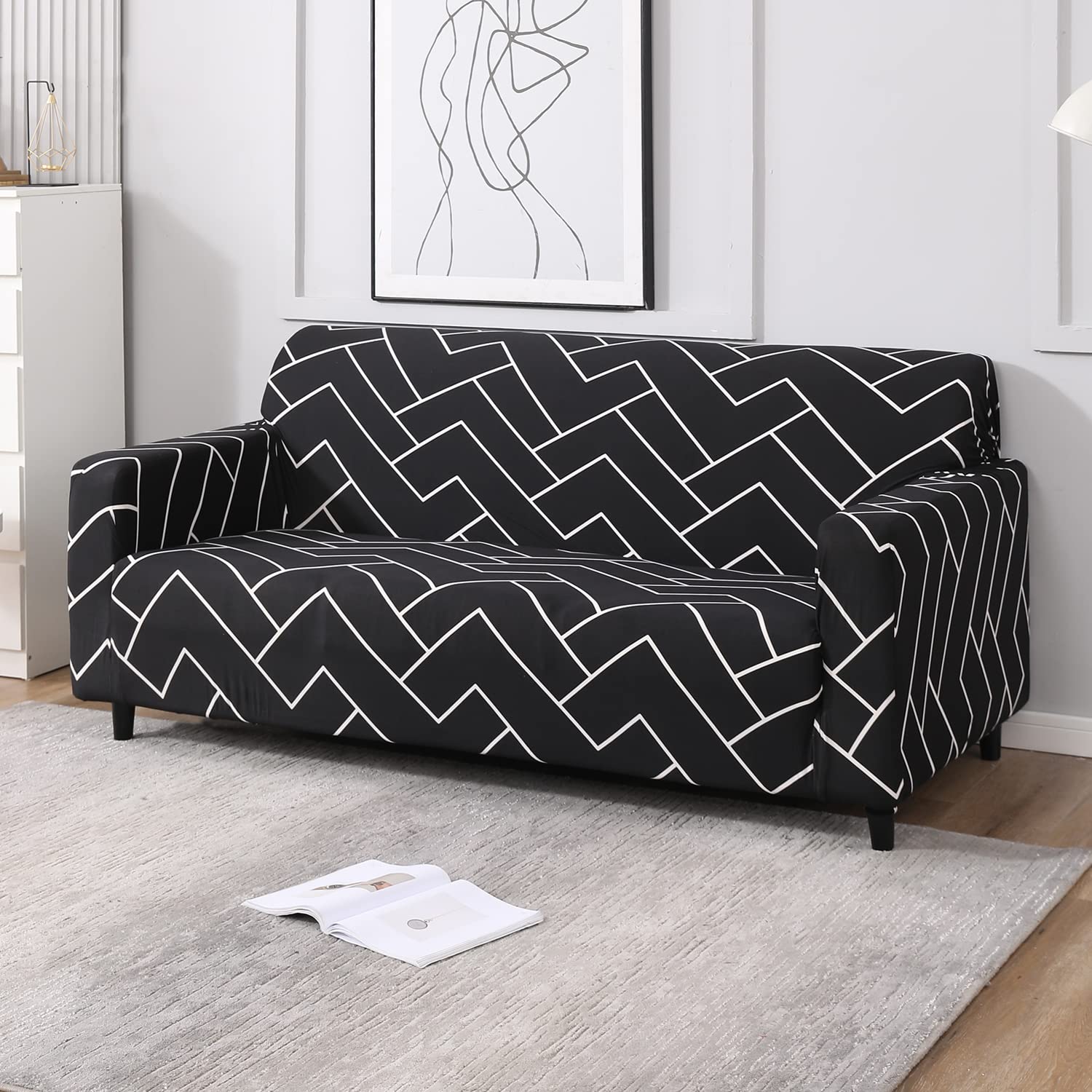 HOKIPO Stretchable Elastic Couch Cover 3 Seater (AR-4101-S7)