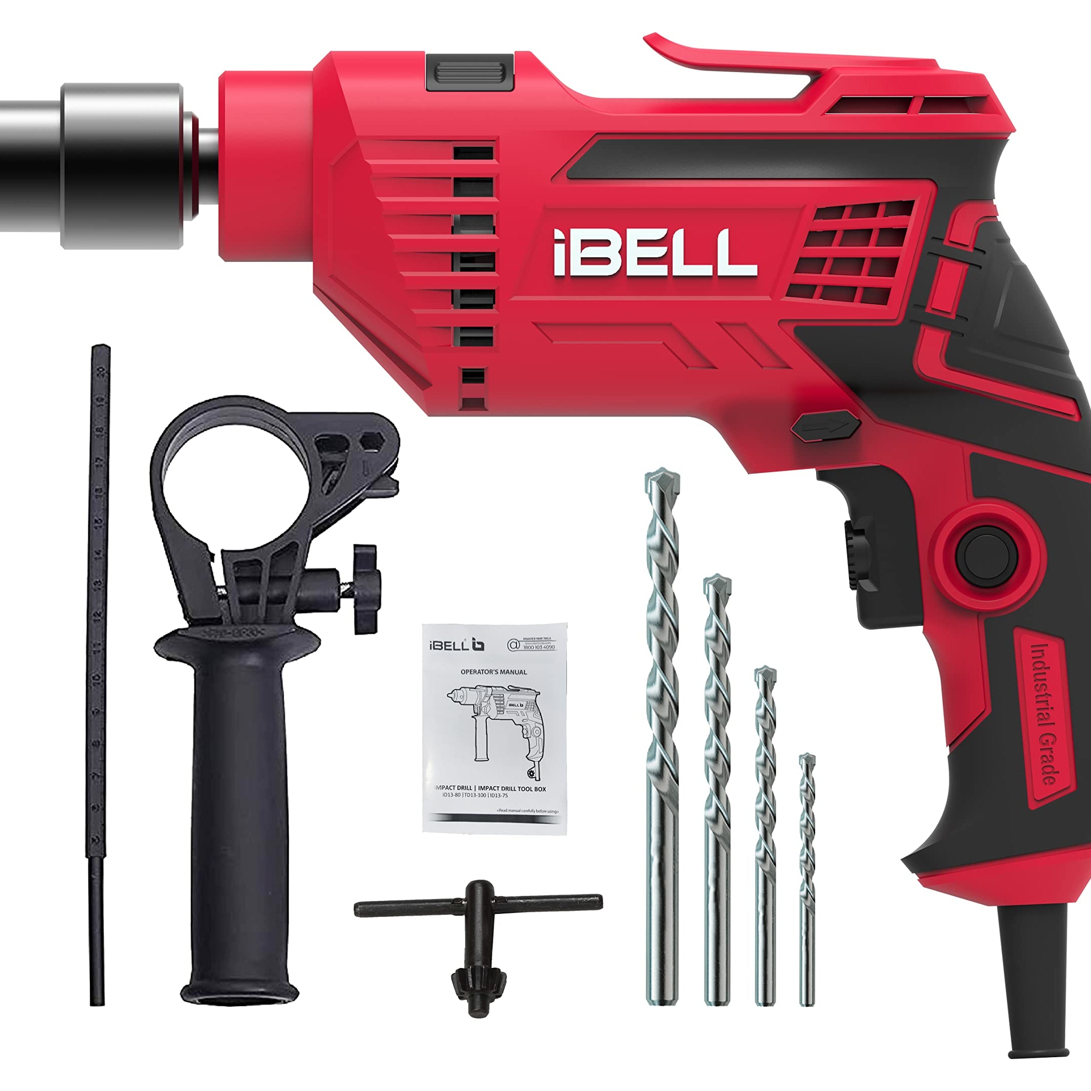 IBELL Impact Drill ID13-75, 650W, Copper Armature, Chuck 13mm, 2800 RPM, 2 mode selector, Forward/Reverse with variable speed