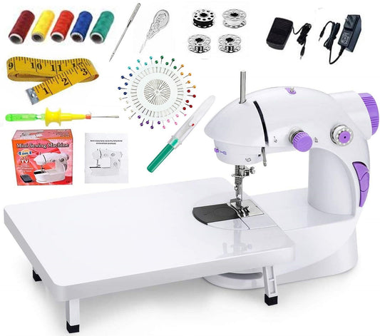 Classipro Sewing Machine For Home Tailoring With Foot Pedal, Adapter, Extension Table And Sewing Kit