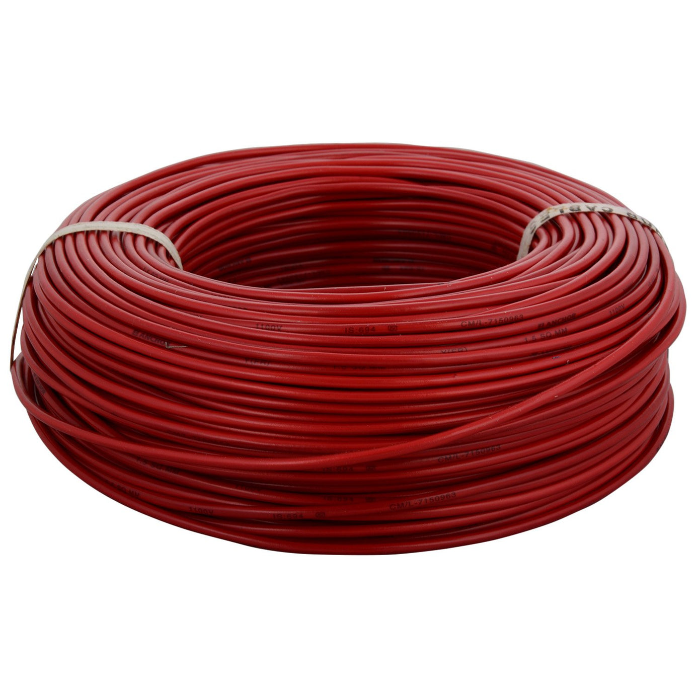 Anchor by Panasonic Advance FR Electric Wire | 1.5 sq mm PVC Insulated Copper Wire for Home Wiring | 90 Meter Electric Wire Cable for Industrial and Domestic Connections (Red, 27404RD)